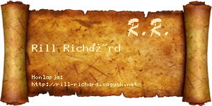 Rill Richárd névjegykártya